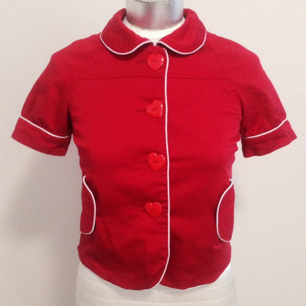 ❤️❤️ love hearts novelty bomber jacket S